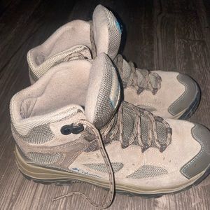Columbia low top hiking shoes. Have lots of life left in them.